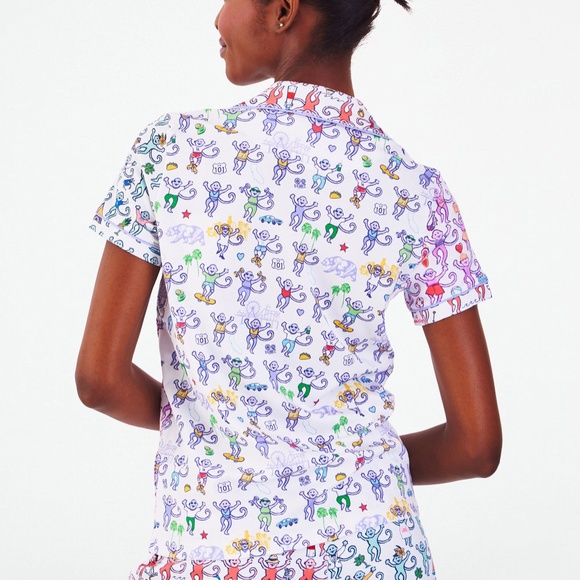 City Monkey Patchwork Polo Pajamas - Picture 5 of 5